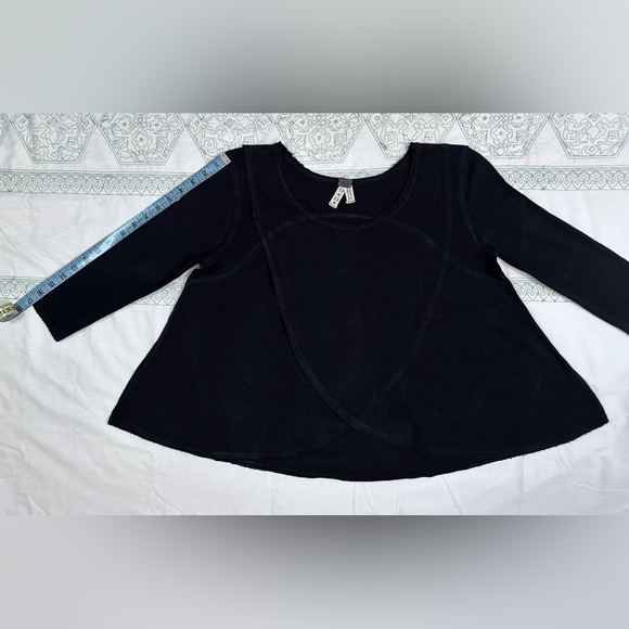 Free People We The Free Bonsai Tulip Hem 3/4 Tee - Black - XS - Picture 10 of 11